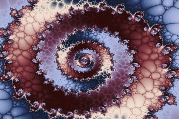 抽象复杂分形螺旋 — 图库照片