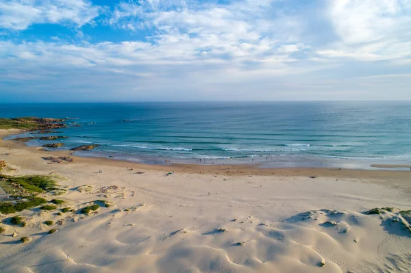 Luftaufnahme Des Birubi Strandes Anna Bay New South Wales Australien — Stockfoto