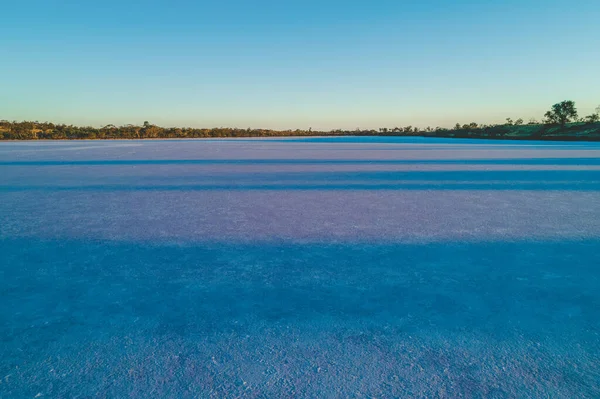 Danau Garam Merah Muda Hardy Saat Senja — Stok Foto