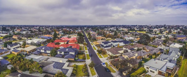 Besar Panorama Udara Real Estate Carrum Pinggiran Kota Melbourne Australia — Stok Foto