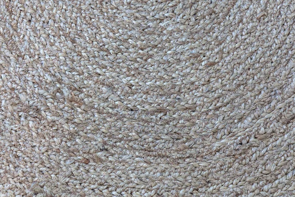 Jute Geflochtene Spirale Teppich Textur Hintergrund Clos — Stockfoto