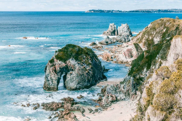 Horse Head Felsformation Der Küste Des Ozeans Nsw Australien — Stockfoto