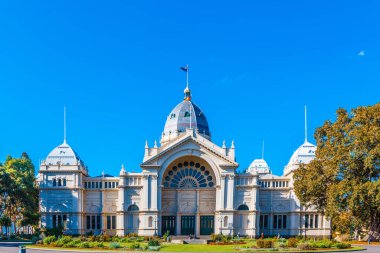 Melbourne, Avustralya 'daki Kraliyet Sergisi Binası. Dünya Mirası Sitesi.