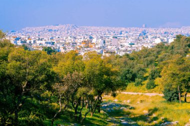 Yunanistan 'ın Akropolis kentinden Atina manzarası