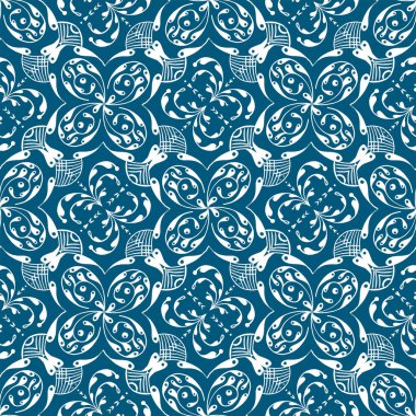 Biçimlendirilmiş doğa - elle çizilmiş pürüzsüz desenli fayans