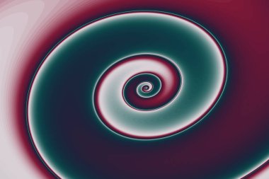 Hipnoz - Soyut sarmal dijital resim yeşilimsi ve morumsu