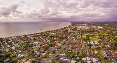 Frankston 'un hava manzarası - Melbourne, Avustralya' nın banliyösü