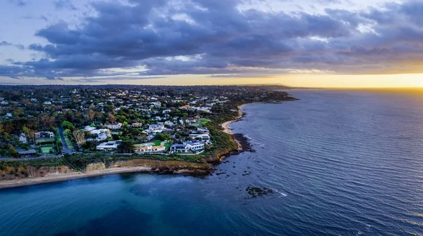 Idealne Miejsce Wakacje Półwysep Mornington Australii Zachodzie Słońca — Zdjęcie stockowe