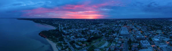Panorama Udara Yang Lebar Mornington Saat Matahari Terbit Melbourne Australia — Stok Foto