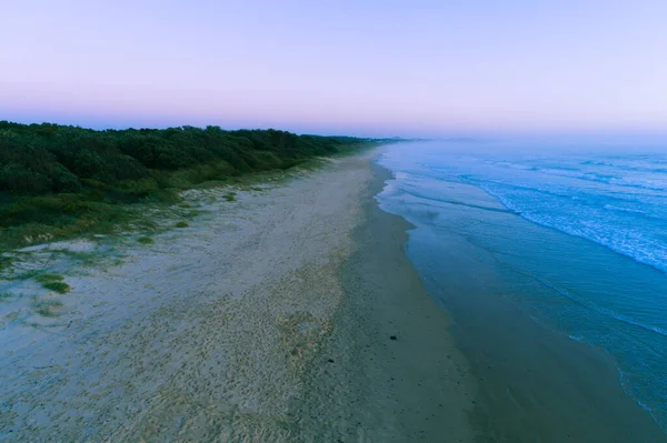 Ocean Coastline Dawn Aerial View Copy Space — Stock Photo, Image