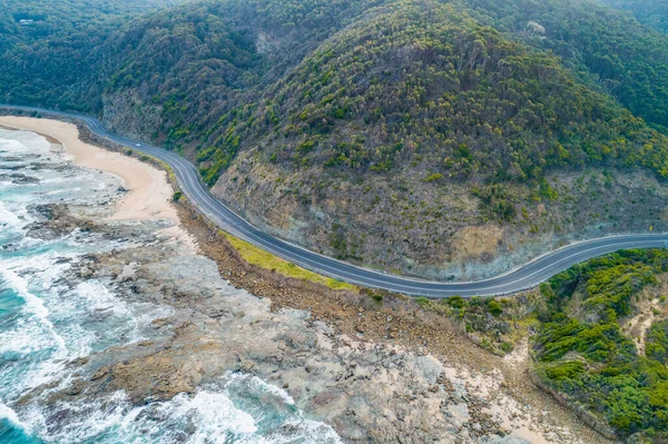 Nézi Kanyarokban Híres Great Ocean Road Victoria Ausztrália — Stock Fotó