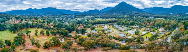 Weites Luftbild Der Malerischen Stadt Healesville Herbst Victoria Australien — Stockfoto