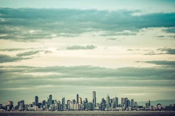 Melbourne Şehir Merkezi Gökdelenleri Gökyüzü Çizgisi — Stok fotoğraf