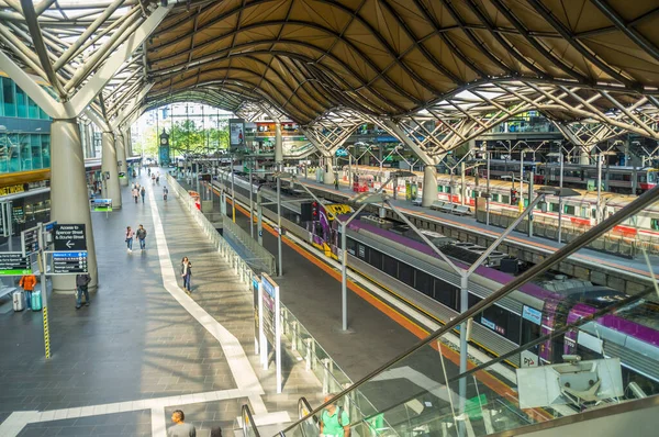 Melbourne Australië April 2017 Platformen Bij Southern Cross Station Melbourne — Stockfoto