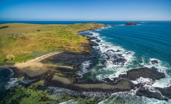 Aerial Panoramic View Phillip Island Coastline Nobbies Centre Island Melbourne — Stock Photo, Image