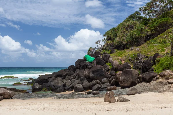 Kodok Batu Besar Yang Dilukis Pantai Froggies Coolangatta Qld Australia — Stok Foto