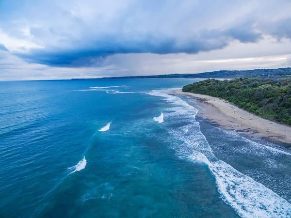 Große Gewitterwolke Über Dem Ozean Luftbild — Stockfoto