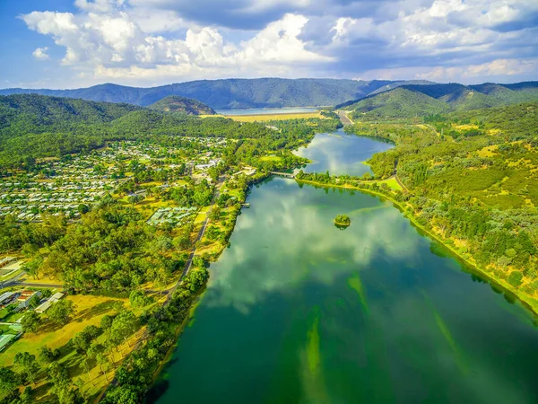 Vista Panorámica Aérea Del Hermoso Lago Australia —  Fotos de Stock