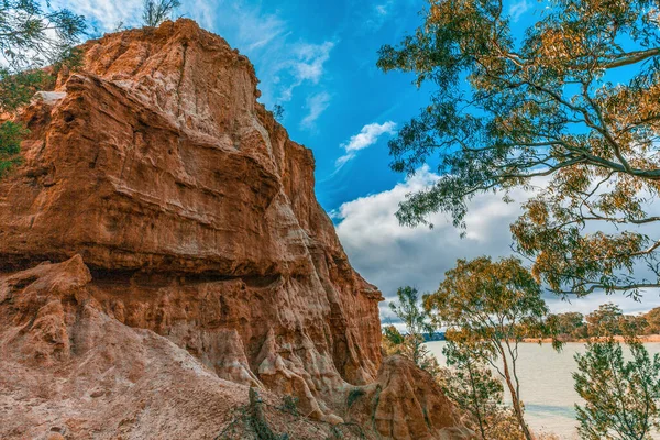 นทรายท สวยงามเหน อแม Murray ในออสเตรเล ยใต — ภาพถ่ายสต็อก