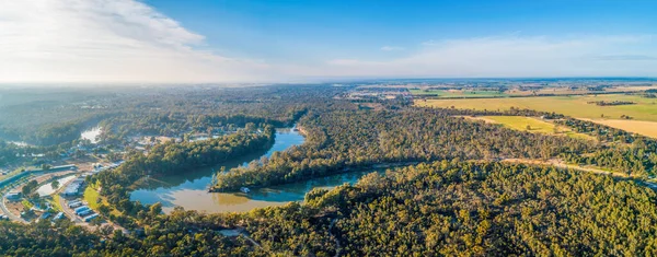 Murray Floden Vid Solnedgången Antenn Panorama — Stockfoto