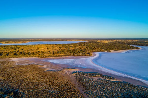 Saltsjöar Murray Sunset Nationalpark Vid Solnedgången Flygutsikt — Stockfoto