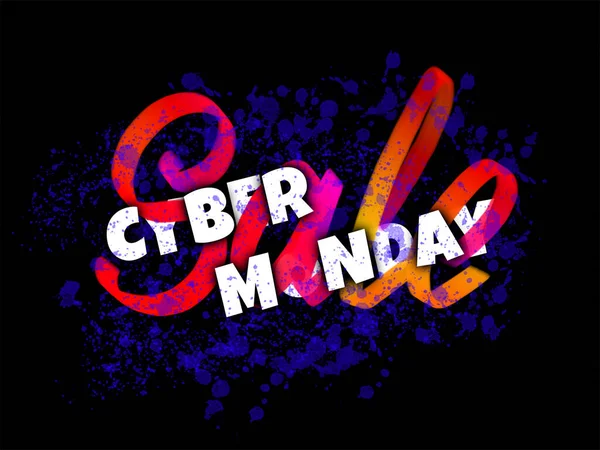 Cyber Monday Sale Барвистий Знак Малювання Рук — стокове фото