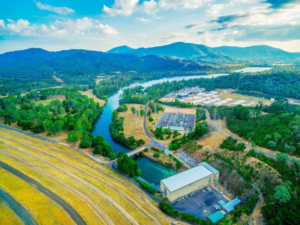 Goulburn River Lake Eildon Dam Vista Aerea — Foto Stock