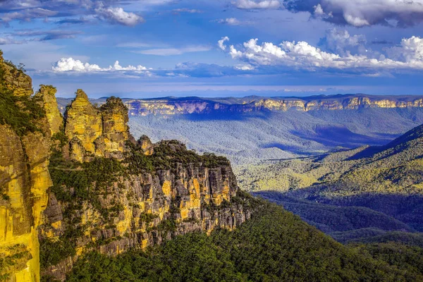 Berömda Tre Systrar Klippformation Blue Mountains Nsw Australien — Stockfoto