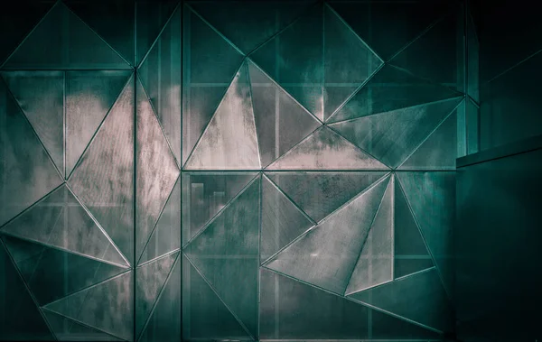 Costruzione Geometrica Traforata Metallo Combinata Molti Triangoli — Foto Stock