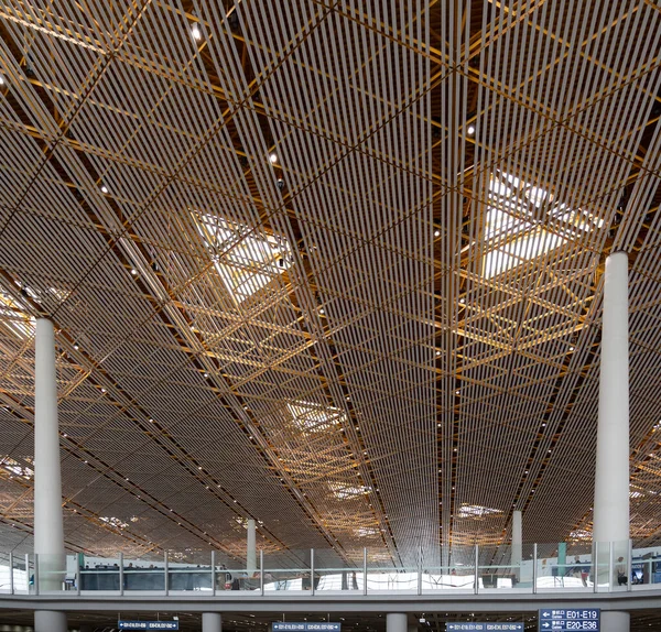 Beijing China June 2019 High Ceiling Airport International Departures Terminal Stock Image