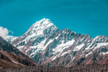 Yazın Aoraki Dağı Aşçısı, Canterbury, Yeni Zelanda