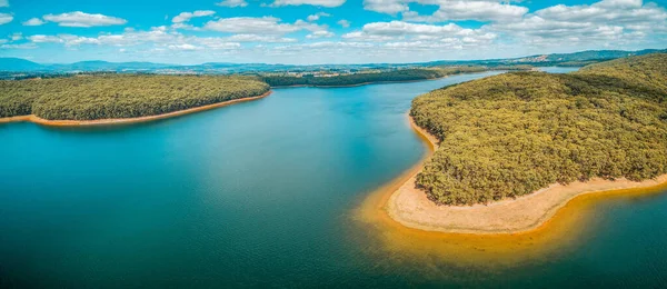 Panorama Aéreo Lago Bosque Australia —  Fotos de Stock