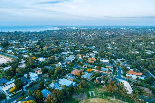 Vida Costera Vista Aérea Zona Residencial Península Mornington Victoria Australia — Foto de Stock