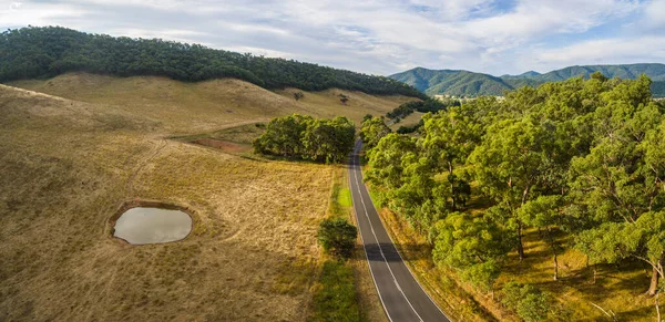 Aerial Panorama Omeo Highway Mitta Mitta Valley Victoria Αυστραλία — Φωτογραφία Αρχείου