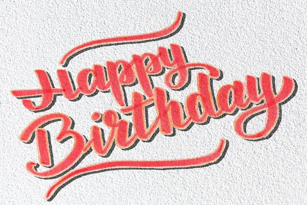 Happy Birthday vintage lettering on textured background
