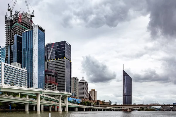 Brisbane Cbd High Rise Viewed River — Stock Photo, Image