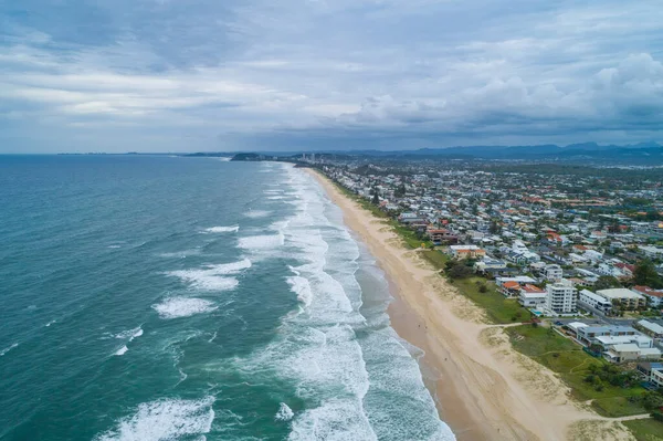 Paisaje Aéreo Costa Del Océano Gold Coast Mermaid Beach Queensland — Foto de Stock