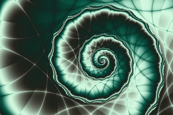 旋转的背景图案 无限大螺旋形的翡翠色 — 图库照片