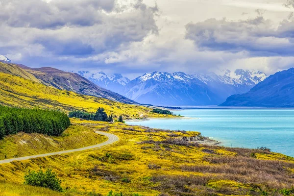 Glacier Lake Pukaki Alpes Sul Nova Zelândia — Fotografia de Stock
