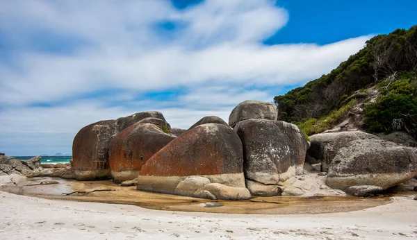 Granite Boulders Squeaky Beach Australia — Stok Foto