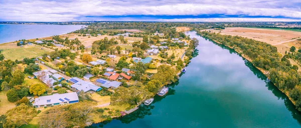 Flygfoto Över Mitchell River Och Eagle Point Bay Gippsland Australien — Stockfoto