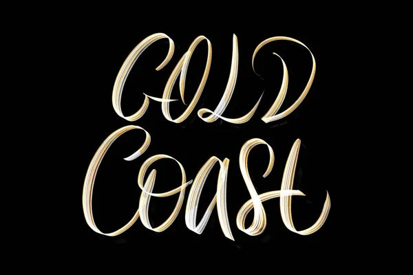 Gold Coast Creativo Mano Lettering Design — Foto Stock