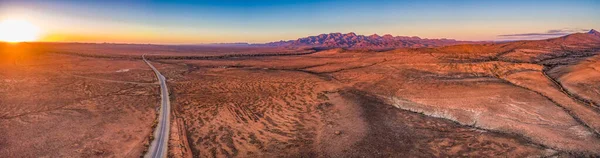 Weites Luftpanorama Der Flinders Ranges Bei Sonnenuntergang — Stockfoto