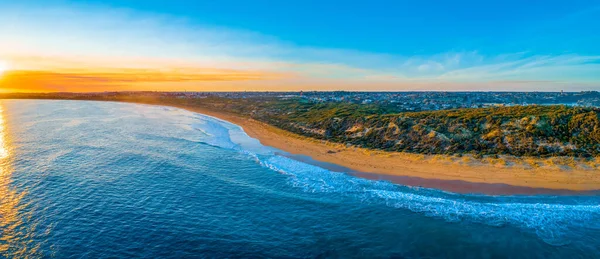 Warrnambool Ocean Kust Vid Solnedgången Antenn Panorama — Stockfoto