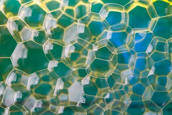 Σαπούνι Suds Ακραία Closeup Δημιουργώντας Κυψελωτή Μοτίβο Των Χρυσών Γραμμών — Φωτογραφία Αρχείου