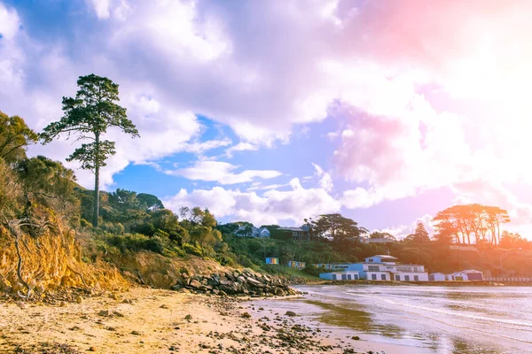 Beau Rivage Près Yacht Club Baie Daveys Sur Péninsule Mornington — Photo