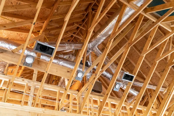 New Air Conditioner Vents New Home Construction — Stock Photo, Image