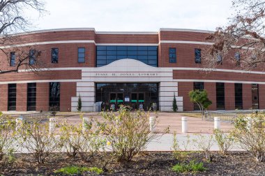 Jesse H. Jones Kütüphanesi Waco Texas Baylor Üniversitesi kampüsünde.