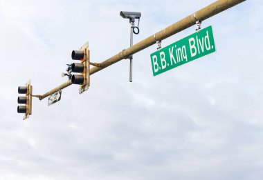 Memphis, TN / USA: B.B. Memphis, TN 'deki King Blvd sokak tabelası.