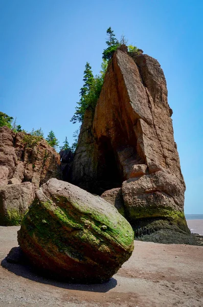Formation Roches Par Érosion Marémotrice Hopewell Rocks Nouveau Brunswick Canada — Photo